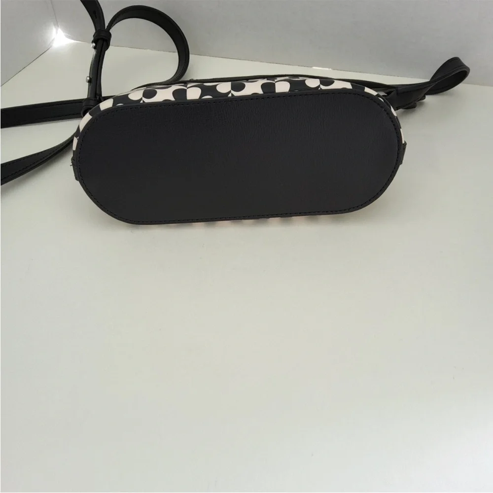 Kate Spade Black and White Hollie Spade Clover Crossbody With Matching Wallet